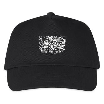 Ich bin aus Rostock nicht aus Zucker - Kinder Basecap - Schwarz - Vorne