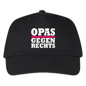 Opas gegen rechts - Kinder Basecap - Schwarz - Vorne