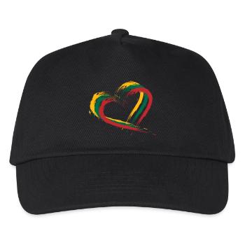 Drapeau brosse coeur de la Lituanie - Casquette de baseball Enfant - noir - Devant