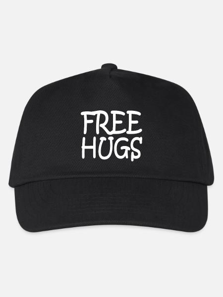 Free Hugs - Kinder Basecap - Schwarz