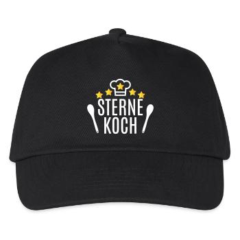 Bester Koch Papa Opa Sternekoch 5 Sterne Küche - Kinder Basecap - Schwarz - Vorne