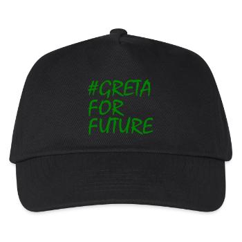 greta for future - Kinder Basecap - Schwarz - Vorne