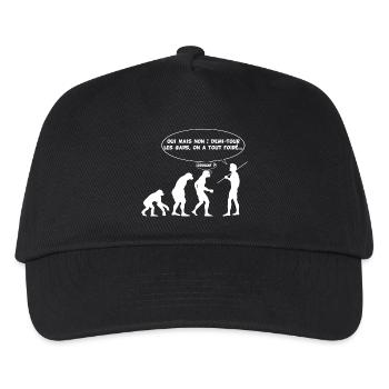évolution inversée - Casquette de baseball Enfant - noir - Devant