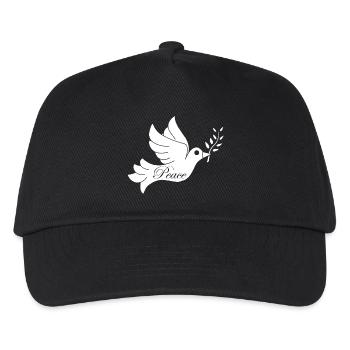 Weißer Vogel des Friedens - Kinder Basecap - Schwarz - Vorne