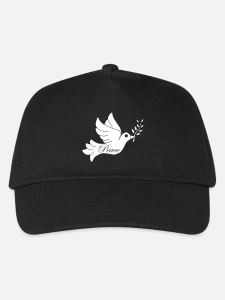 Weißer Vogel des Friedens - Kinder Basecap - Schwarz