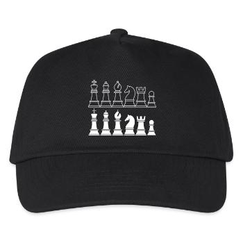 Schach Königliches Spiel - Kinder Basecap - Schwarz - Vorne
