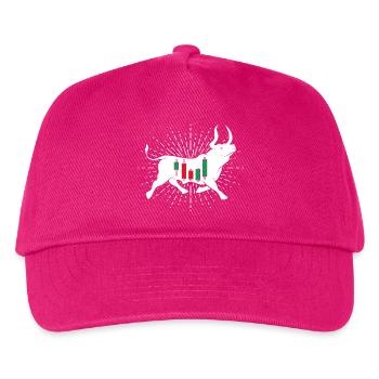 Aktien Bulle - Kinder Basecap - Fuchsia - Vorne