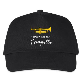 Trompette - Casquette de baseball Enfant - noir - Devant