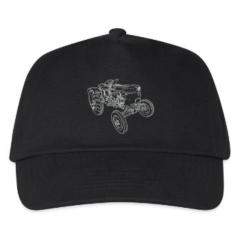 Vintage tractor - Kids’ Baseball Cap - black - Front