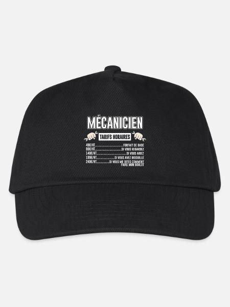 Mécanicien Tarifs Horaires - Casquette de baseball Enfant - noir