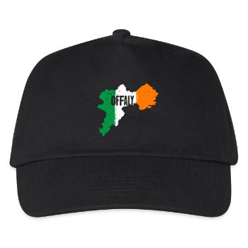 | du comté d’Offaly Irlande Contour de la carte du drapeau - Casquette de baseball Enfant - noir - Devant
