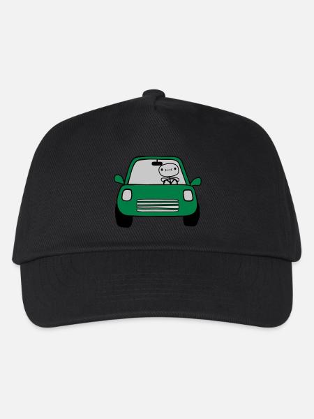 Fahrer Comic Auto - Kinder Basecap - Schwarz