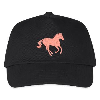 Cheval au galop - Casquette de baseball Enfant - noir - Devant