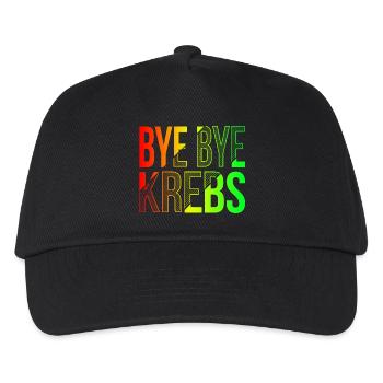 Bye Bye Kreps Regenbogen Design - Kinder Basecap - Schwarz - Vorne