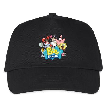 Bob l'Éponge Spongebob Patrick Sandy Krabs Carlo - Casquette de baseball Enfant - noir - Devant