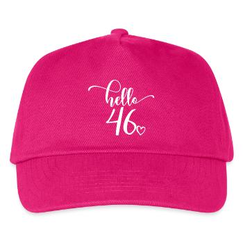 Hello 46 - Cute 46th Birthday Gift For Women - Kids’ Baseball Cap - fuchsia - Front