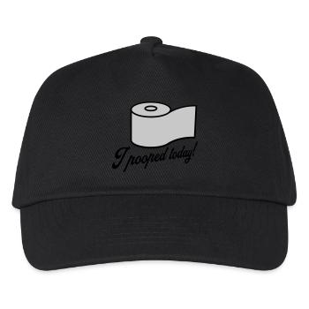 I pooped today Zitat - Kinder Basecap - Schwarz - Vorne