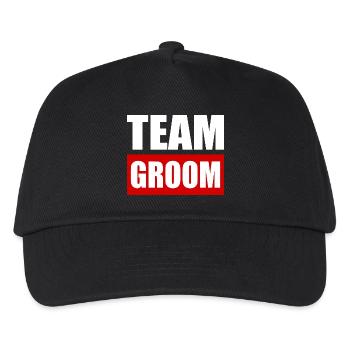 Team groom - Kids’ Baseball Cap - black - Front
