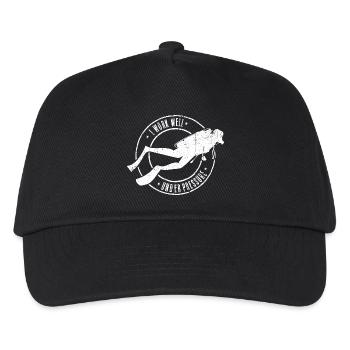 Deep Dive Diver Emblem - Kinder Basecap - Schwarz - Vorne