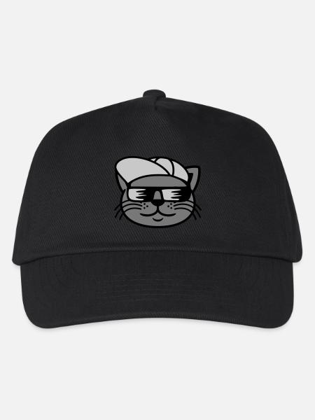 Occhiali da sole viso gatto cool - Berretto da baseball per bambini - nero