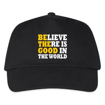 believe there is good in the world - Kids’ Baseball Cap - black - Front
