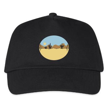 Frequenz Wüste Landschaft Silhouette - Kinder Basecap - Schwarz - Vorne