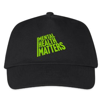 mental health matters quote - Kids’ Baseball Cap - black - Front