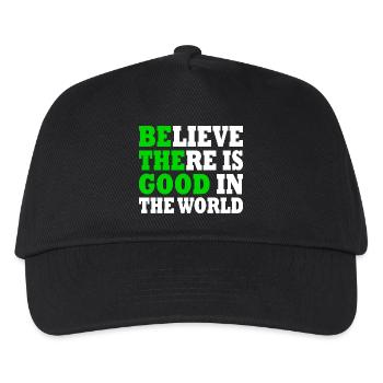 believe there is good in the world - Kids’ Baseball Cap - black - Front