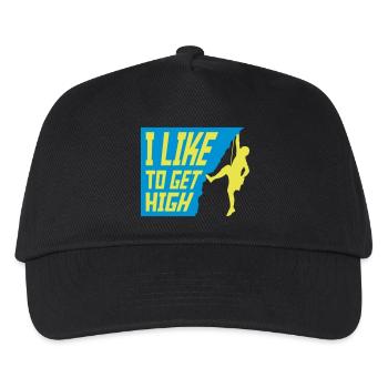 like to get high - Kinder Basecap - Schwarz - Vorne