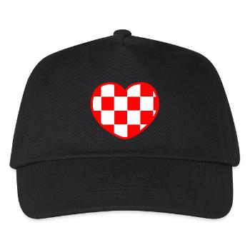 Hartje Noord Brabantse vlag Noord Brabant - Kinder Basecap - Schwarz - Vorne