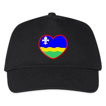 Das Herz der Flefonland-Flagge Flevoland - Kinder Basecap - Schwarz - Vorne