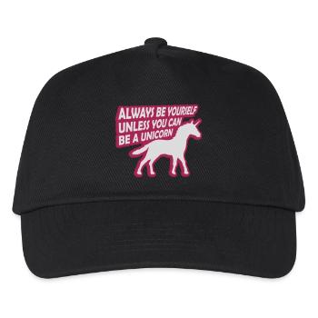 unicorn always be yourself - Kinder Basecap - Schwarz - Vorne