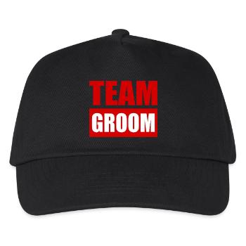 Team groom - Kids’ Baseball Cap - black - Front