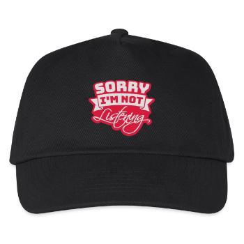 désolé de ne pas écouter - Casquette de baseball Enfant - noir - Devant