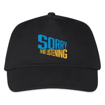 désolé de ne pas écouter - Casquette de baseball Enfant - noir - Devant
