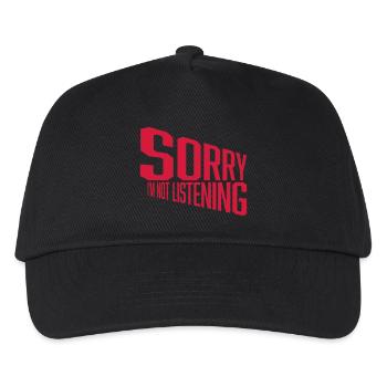 désolé de ne pas écouter - Casquette de baseball Enfant - noir - Devant