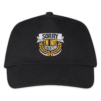 désolé de ne pas écouter - Casquette de baseball Enfant - noir - Devant
