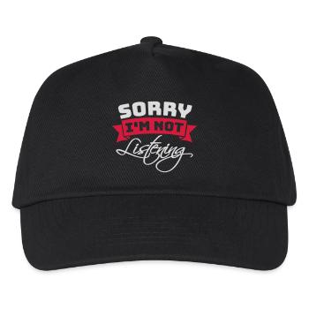 désolé de ne pas écouter - Casquette de baseball Enfant - noir - Devant