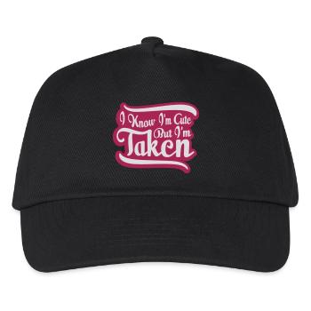 cute but taken quote - Kids’ Baseball Cap - black - Front