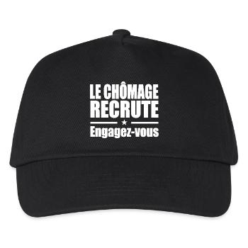 Le Chômage Engagez-vous - Casquette de baseball Enfant - noir - Devant