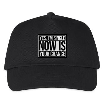 single now your chance - Kinder Basecap - Schwarz - Vorne
