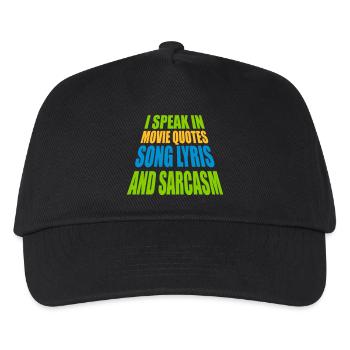 speak lyrics and sarcasm - Kids’ Baseball Cap - black - Front