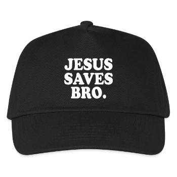 Jesus saves bro - Kids’ Baseball Cap - black - Front