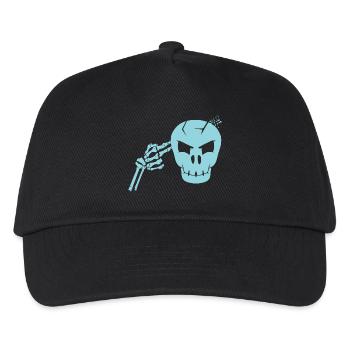 Skull head shot - Kids’ Baseball Cap - black - Front