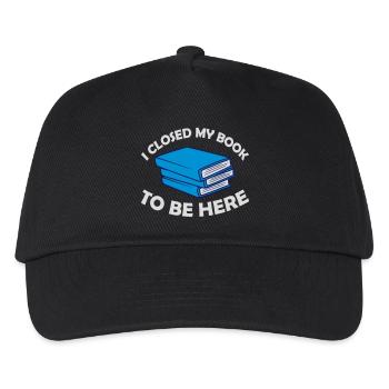 I closed my book - Kids’ Baseball Cap - black - Front