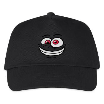 Crazy Comic Face Design - Kids’ Baseball Cap - black - Front