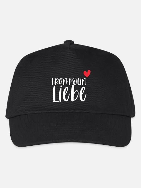 Trampolin Liebe Springen Hobby Geschenk - Kinder Basecap - Schwarz