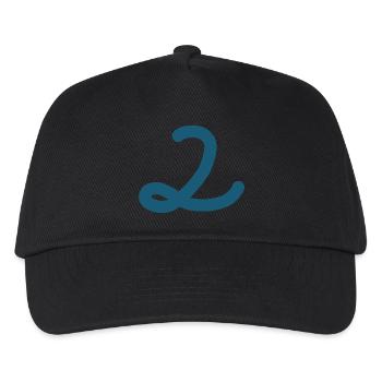 2 Number two number - Kids’ Baseball Cap - black - Front