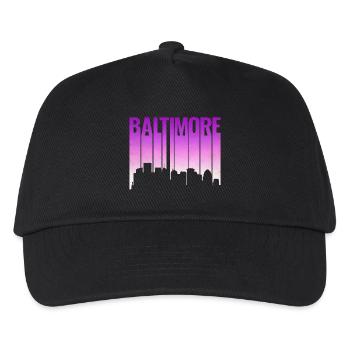 Pente de la ligne d’horizon de Baltimore - Casquette de baseball Enfant - noir - Devant