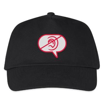 Do not hear symbol speech bubble - Kids’ Baseball Cap - black - Front